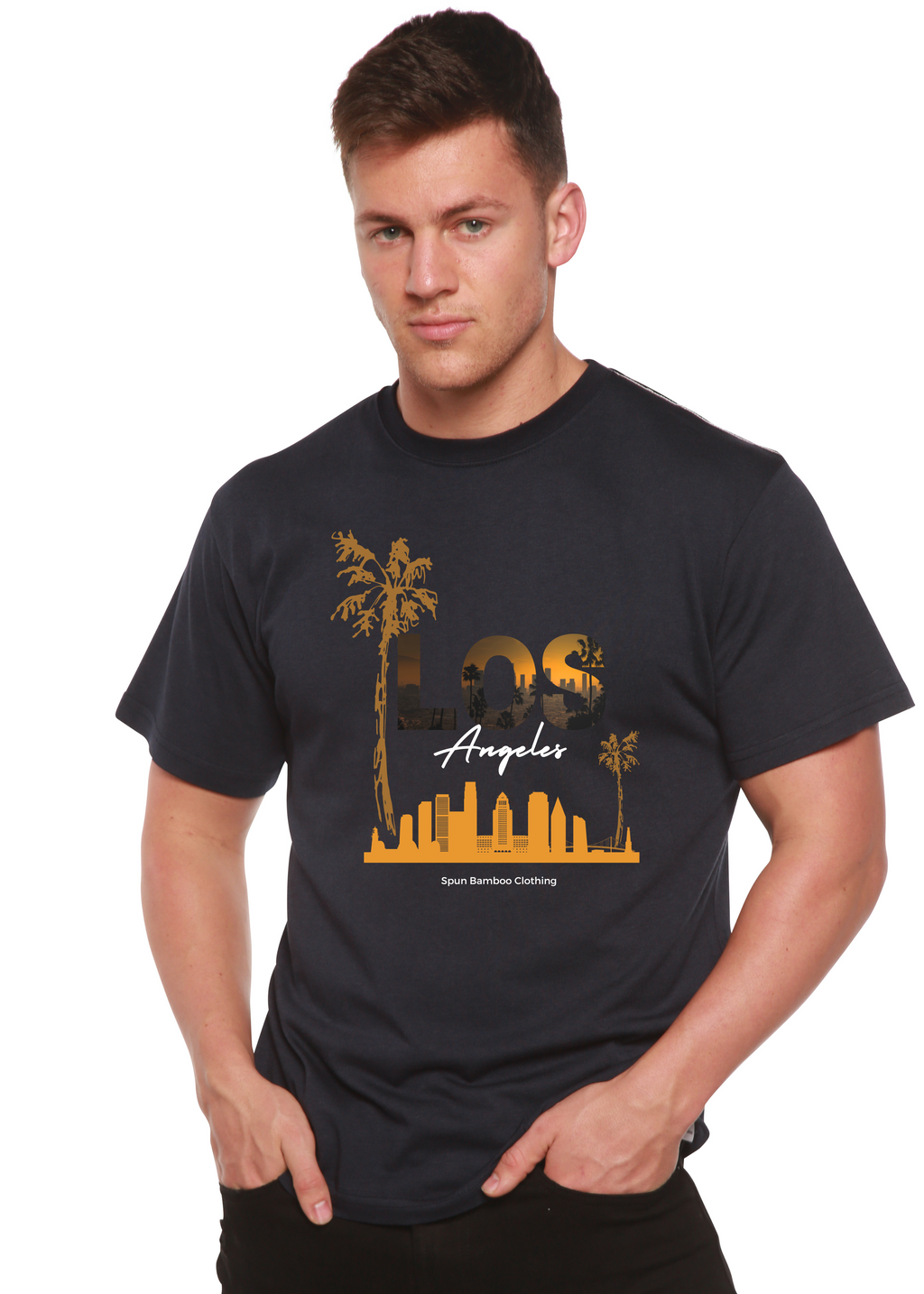 Los Angeles Unisex Bamboo Viscose/Organic Cotton Short Sleeve Graphic T-Shirt - The7Letter