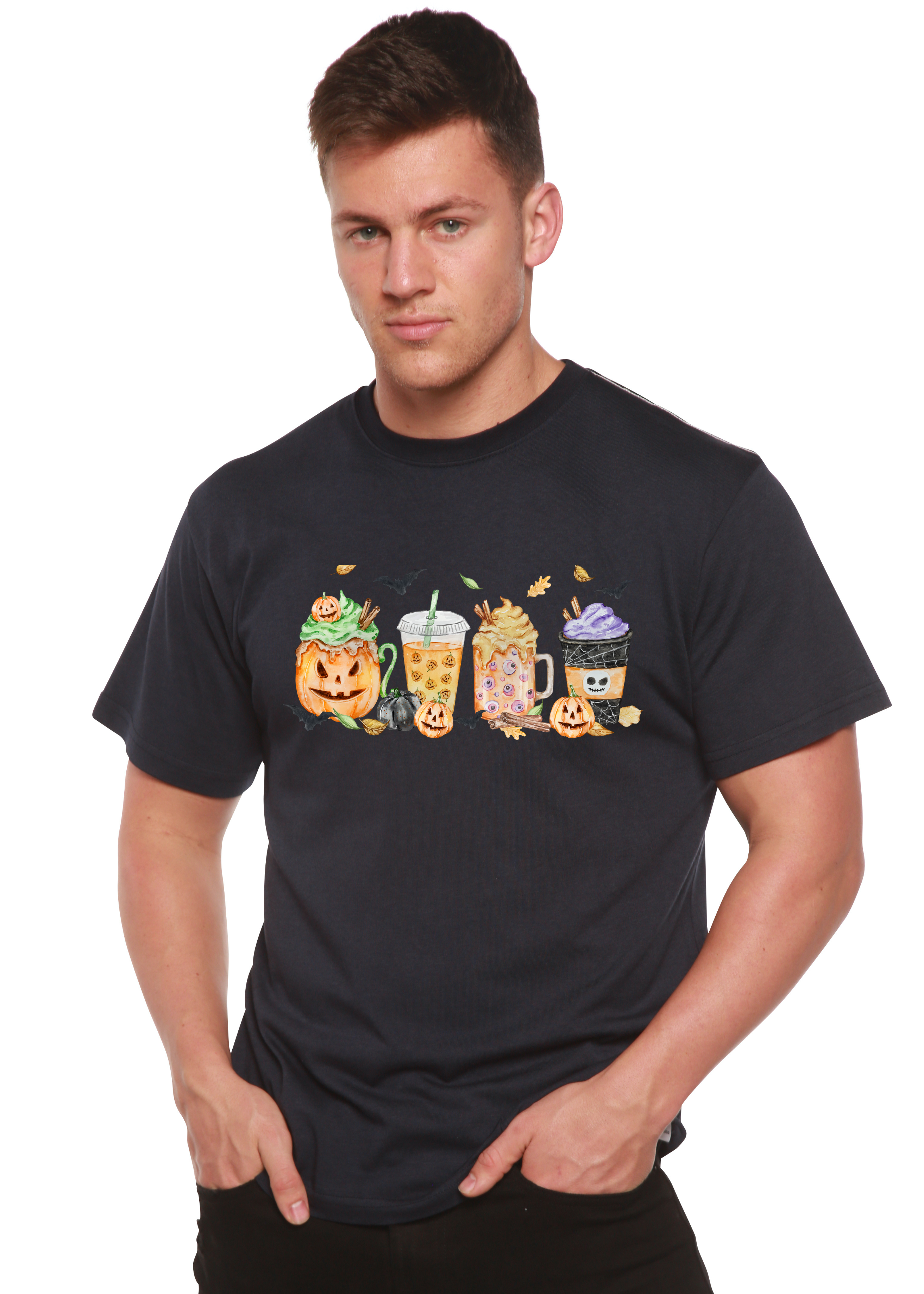 Happy Halloween Men's Bamboo Viscose/Organic Cotton Short Sleeve Graphic T-Shirt - The7Letter