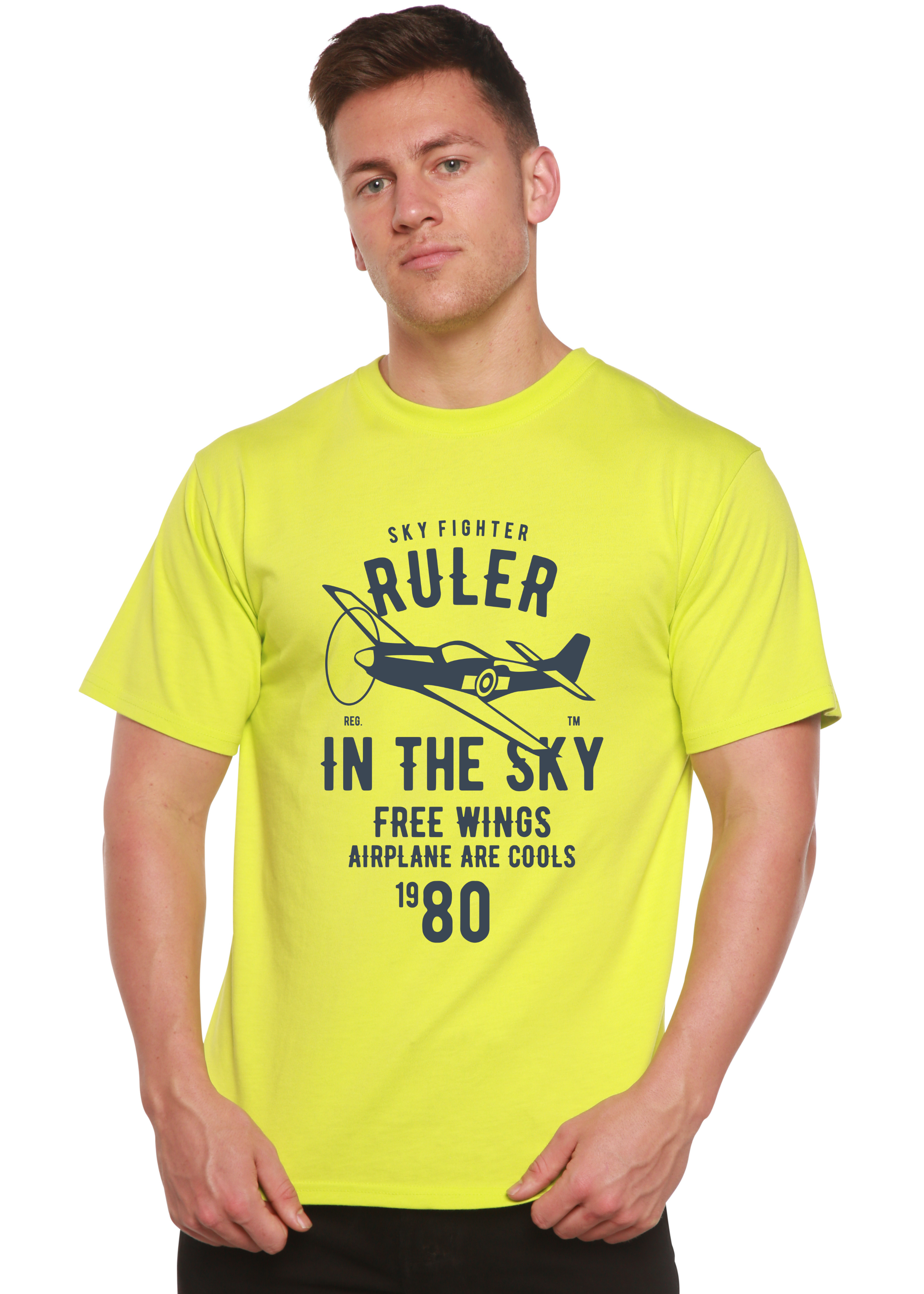 Ruler In The Sky Spun Bamboo® Men's Bamboo Viscose/Organic Cotton Short Sleeve Graphic T-Shirt - The7Letter