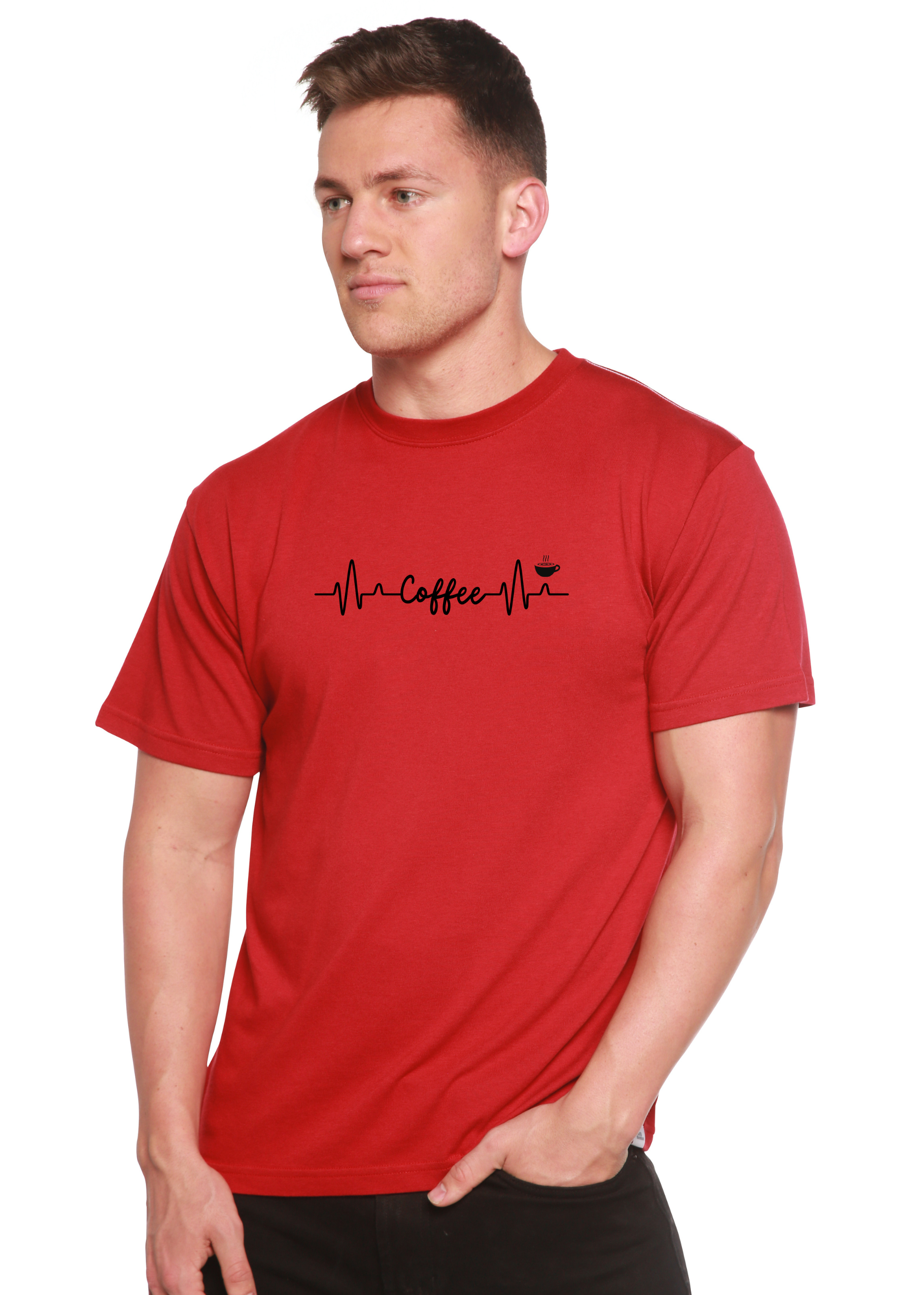 Heartbeat Coffee Unisex Bamboo/Cotton Graphic T-Shirt - The7Letter