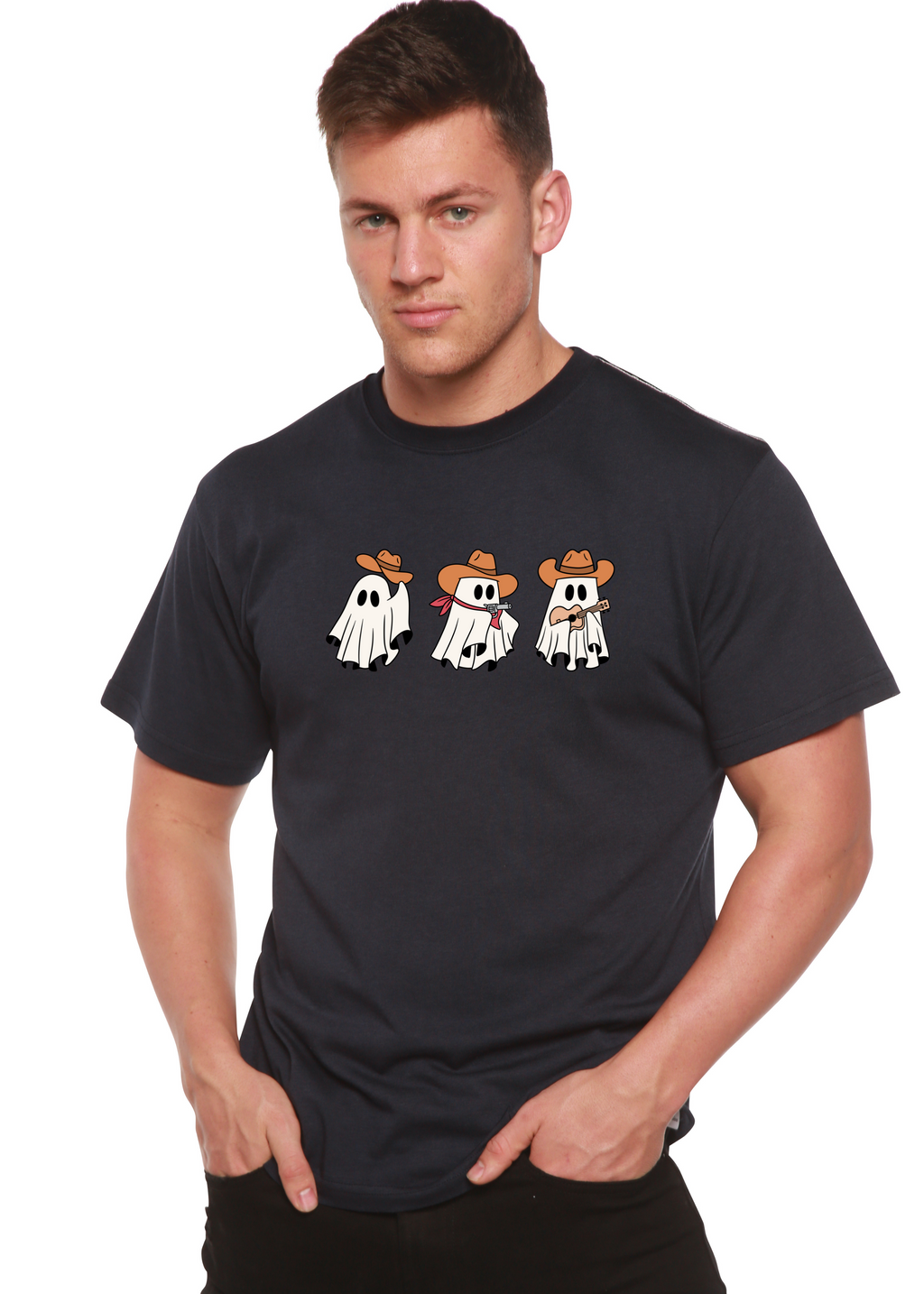 Cowboy Ghosts Unisex Bamboo Viscose/Organic Cotton Short Sleeve Graphic T-Shirt - The7Letter