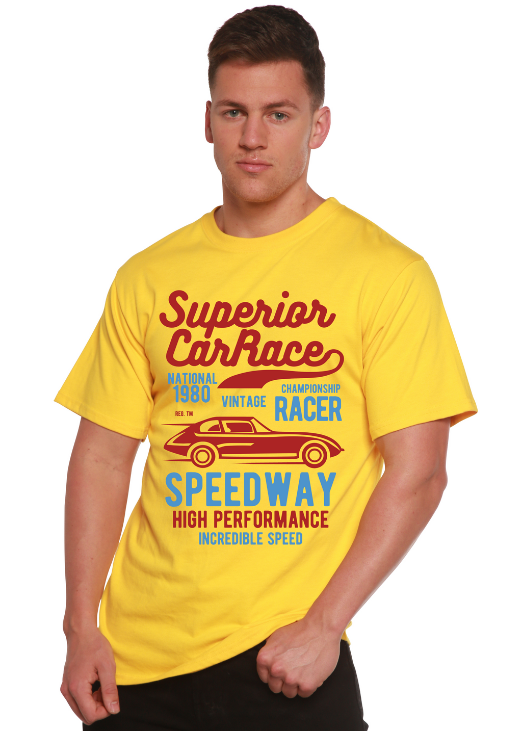Superior Car Spun Bamboo® Men's Bamboo Viscose/Organic Cotton Short Sleeve Graphic T-Shirt - The7Letter