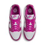 Nike Damen Dunk Low - Weiß/Hot Fuchsia