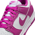 Nike Damen Dunk Low - Weiß/Hot Fuchsia