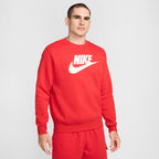 Haut ras-du-cou en molleton Nike Sportswear Club pour homme - Rouge Université