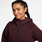 Sweat à capuche Nike Sportswear Tech Fleece Windrunner pour femme - Rouge bordeaux