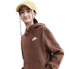 Haut à capuche en molleton Nike Big Kids - Fauna Brown/White
