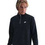 Haut en polaire Nike pour homme avec demi-zip - Noir
