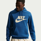 Nike Herren Fleece Pullover Hoodie - Court Blue