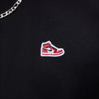 Air Jordan Herren Sneaker Patch T-Shirt – Schwarz