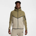 Haut à Capuche Nike Tech Fleece Homme - Kaki Medium/Vert Army Clair
