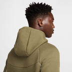 Haut à Capuche Nike Tech Fleece Homme - Kaki Medium/Vert Army Clair