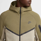 Haut à Capuche Nike Tech Fleece Homme - Kaki Medium/Vert Army Clair