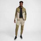 Haut à Capuche Nike Tech Fleece Homme - Kaki Medium/Vert Army Clair