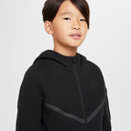 Nike Big Kids Tech Fleece Hoodie - Black