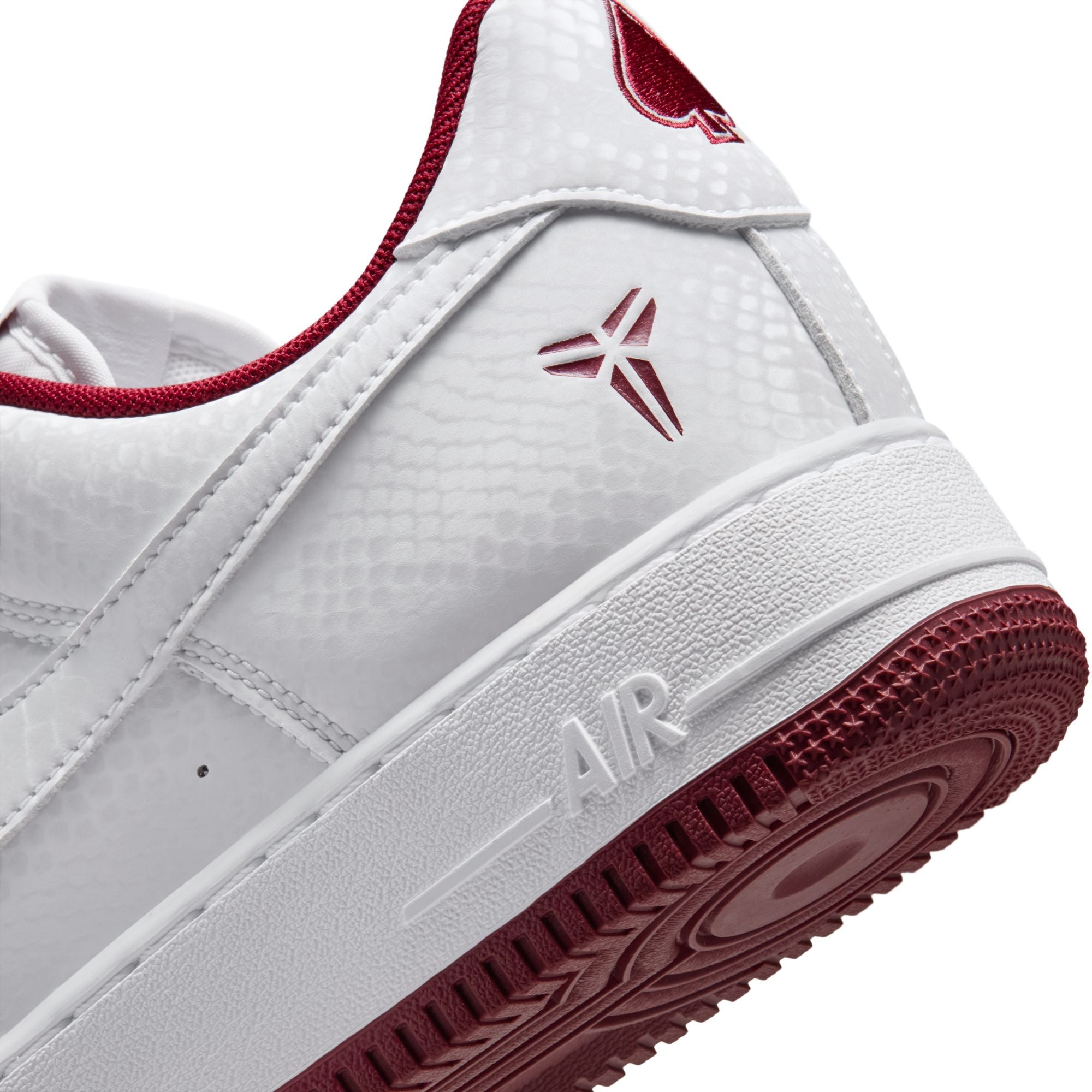 Nike Mens Kobe Air Force 1 Low - White/Team Red