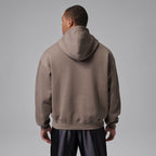 Haut à capuche molletonné Jordan Air Brooklyn pour Homme - Gris olive