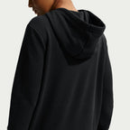 Haut à capuchon Nike en molleton à motif pour femme – Noir
