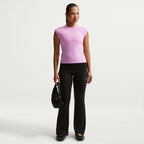 Nike Womens Chill Knit Tight Ribbed Pants - Black