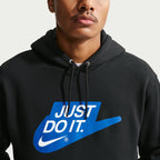 Nike Herren Fleece-Kapuzenpullover – Schwarz