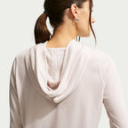 Sweat à capuche léger en maille Nike Sportswear Chill pour femme - Marron clair Orewood