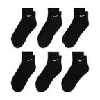 Nike Herren Everyday Cushioned Knöchelsocken, 6er-Pack – Schwarz