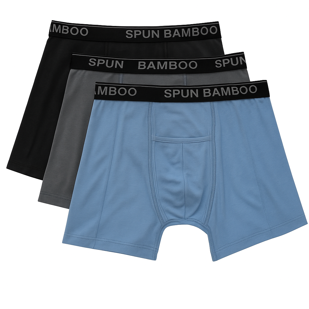 Men's Bamboo Viscose Boxer Briefs - 3-Pack Mixed Colors - The7Letter