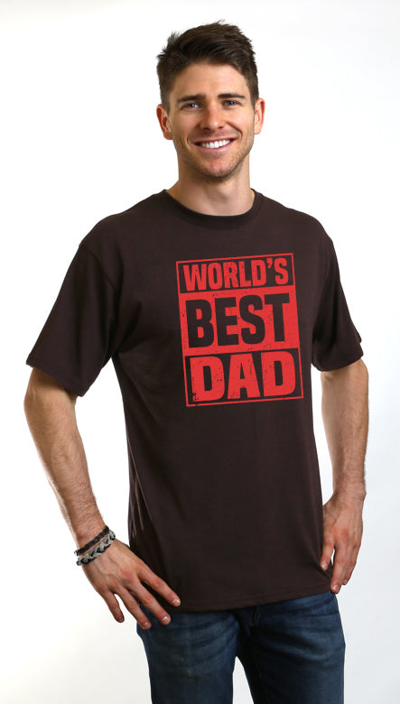 World's Best Dad Men's Bamboo Viscose/Organic Cotton Short Sleeve Graphic T-Shirt - The7Letter