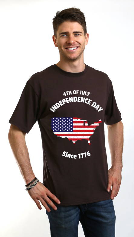 4th of July Men's Bamboo Viscose/Organic Cotton Short Sleeve Graphic T-Shirt - The7Letter