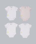 Baby Girl Short Sleeve 4pc Onesie Set - The7Letter