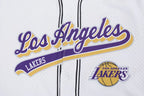 Pro Standard LA Lakers Script Tail Mesh Button-Down-Shirt – Weiß/Schwarz