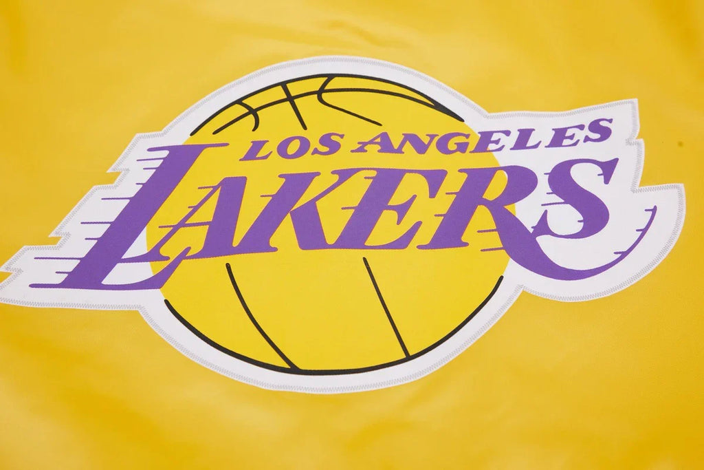 Pro Standard LA Lakers Big Logo Satin Jacket - Gold