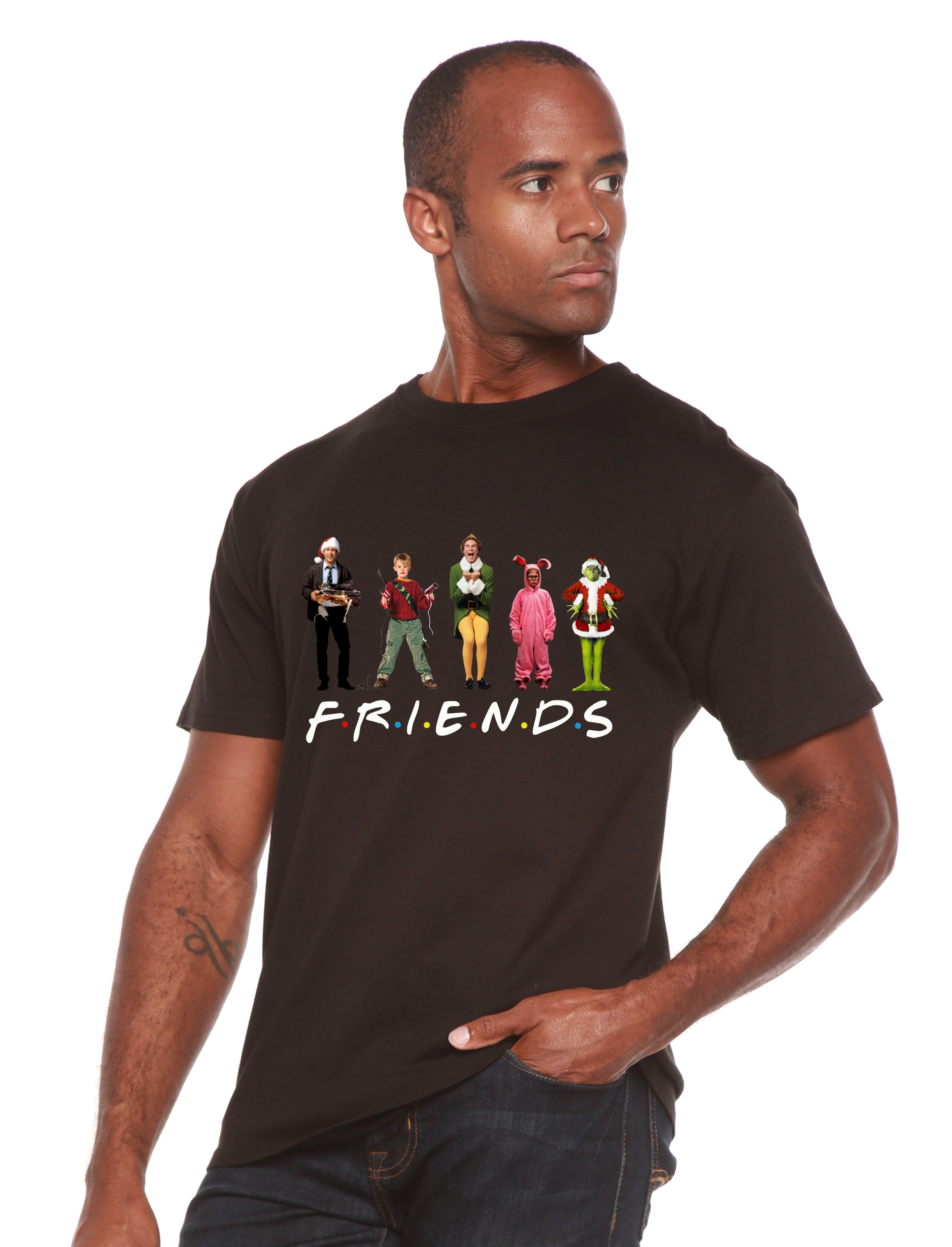 Funny Christmas Movies Printed Men's Bamboo T-Shirt - The7Letter