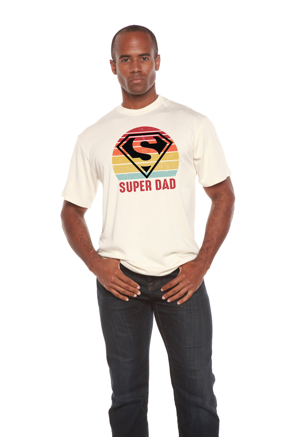 Super Dad Men's Bamboo Viscose/Organic Cotton Short Sleeve Graphic T-Shirt - The7Letter