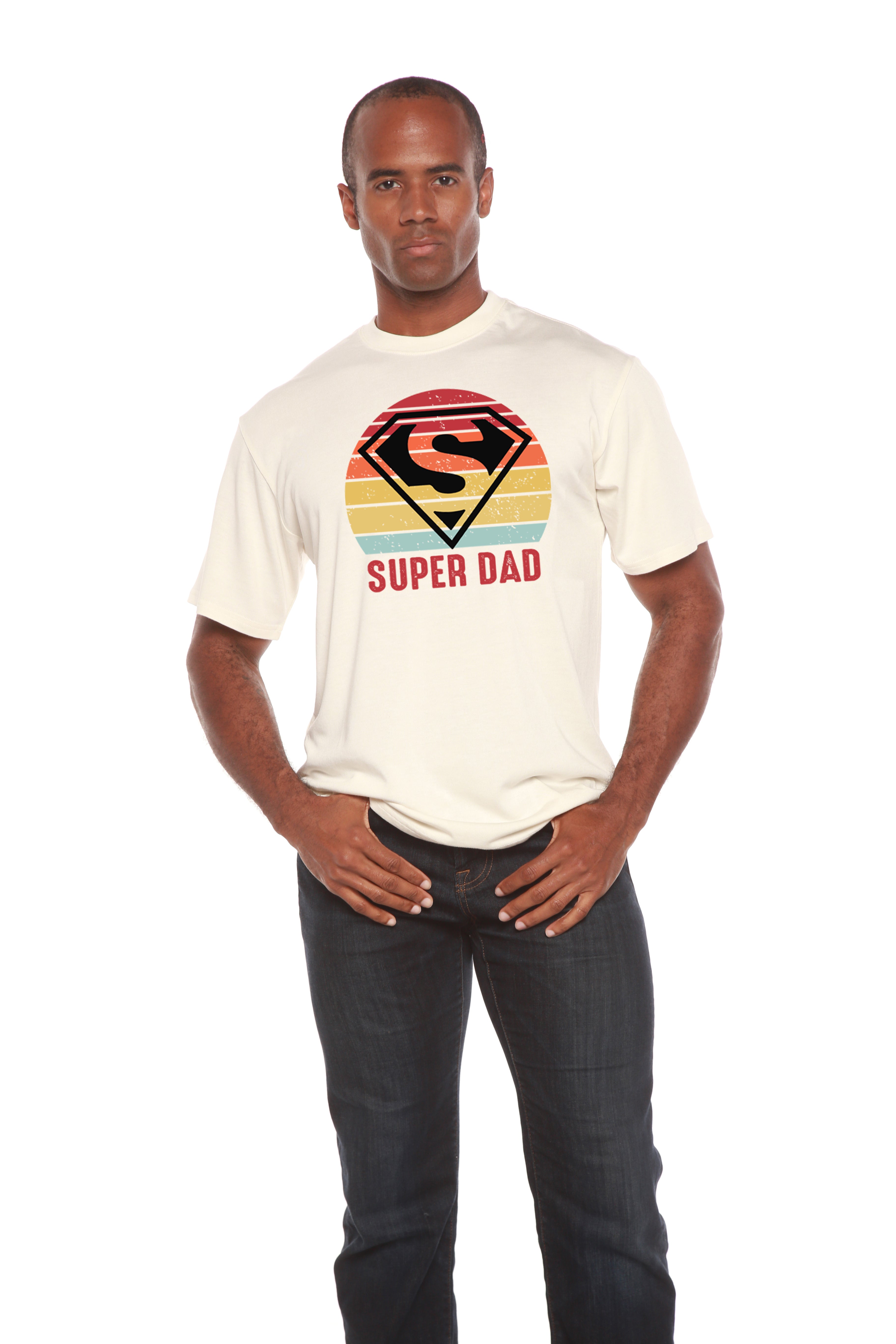 Super Dad Men's Bamboo Viscose/Organic Cotton Short Sleeve Graphic T-Shirt - The7Letter