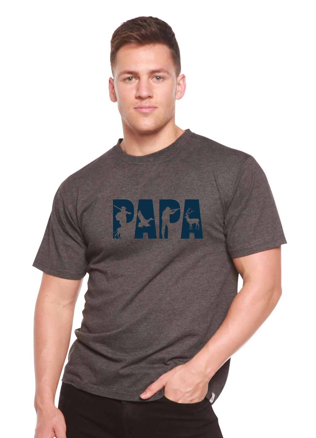 PAPA Men's Bamboo Viscose/Organic Cotton Short Sleeve Graphic T-Shirt - The7Letter