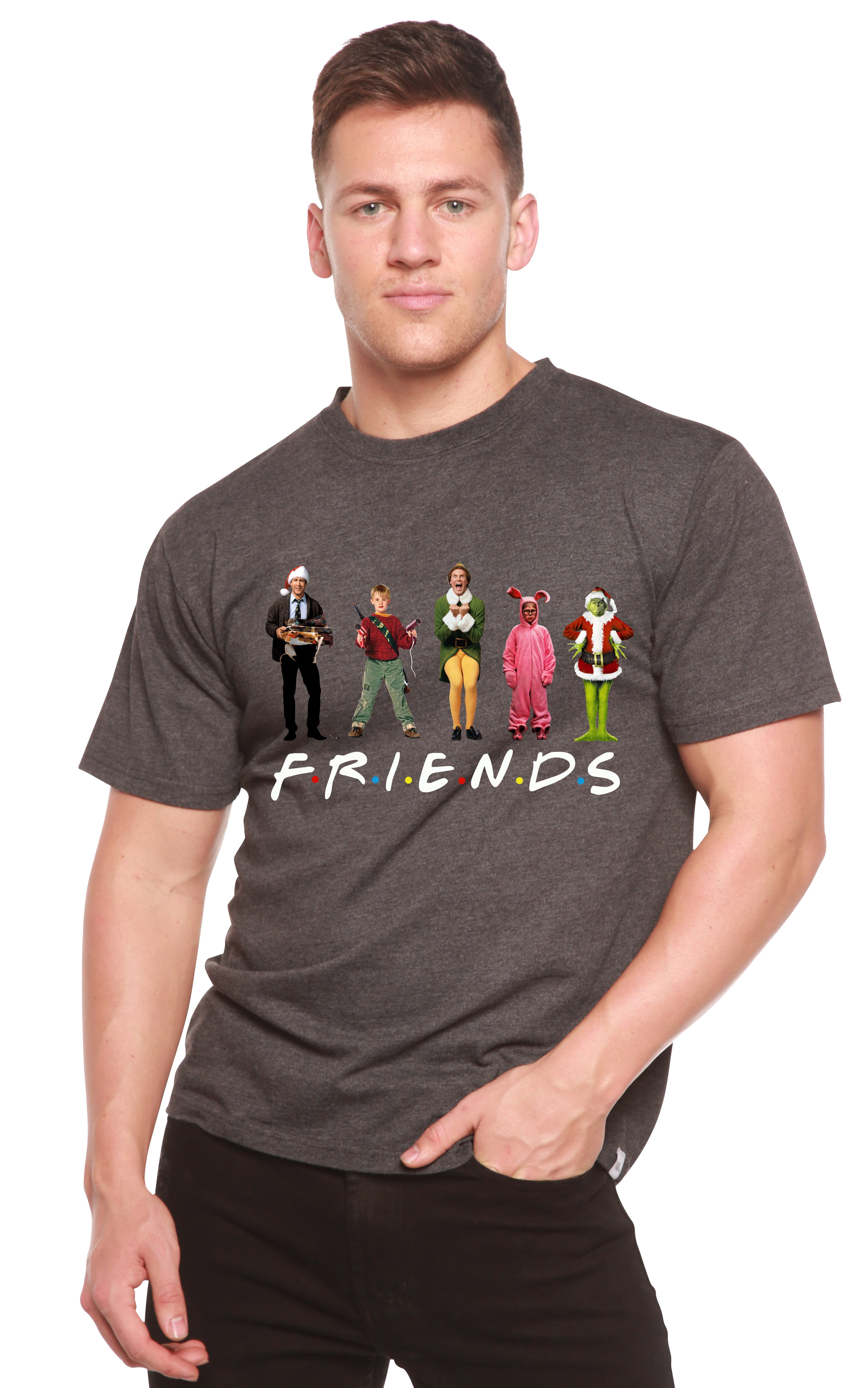 Funny Christmas Movies Printed Men's Bamboo T-Shirt - The7Letter