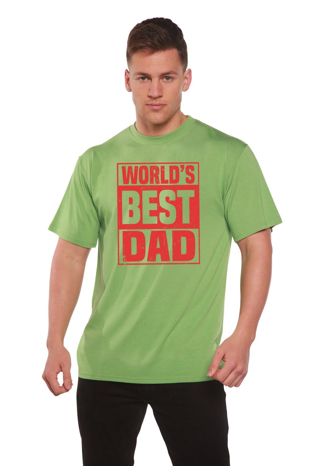 World's Best Dad Men's Bamboo Viscose/Organic Cotton Short Sleeve Graphic T-Shirt - The7Letter