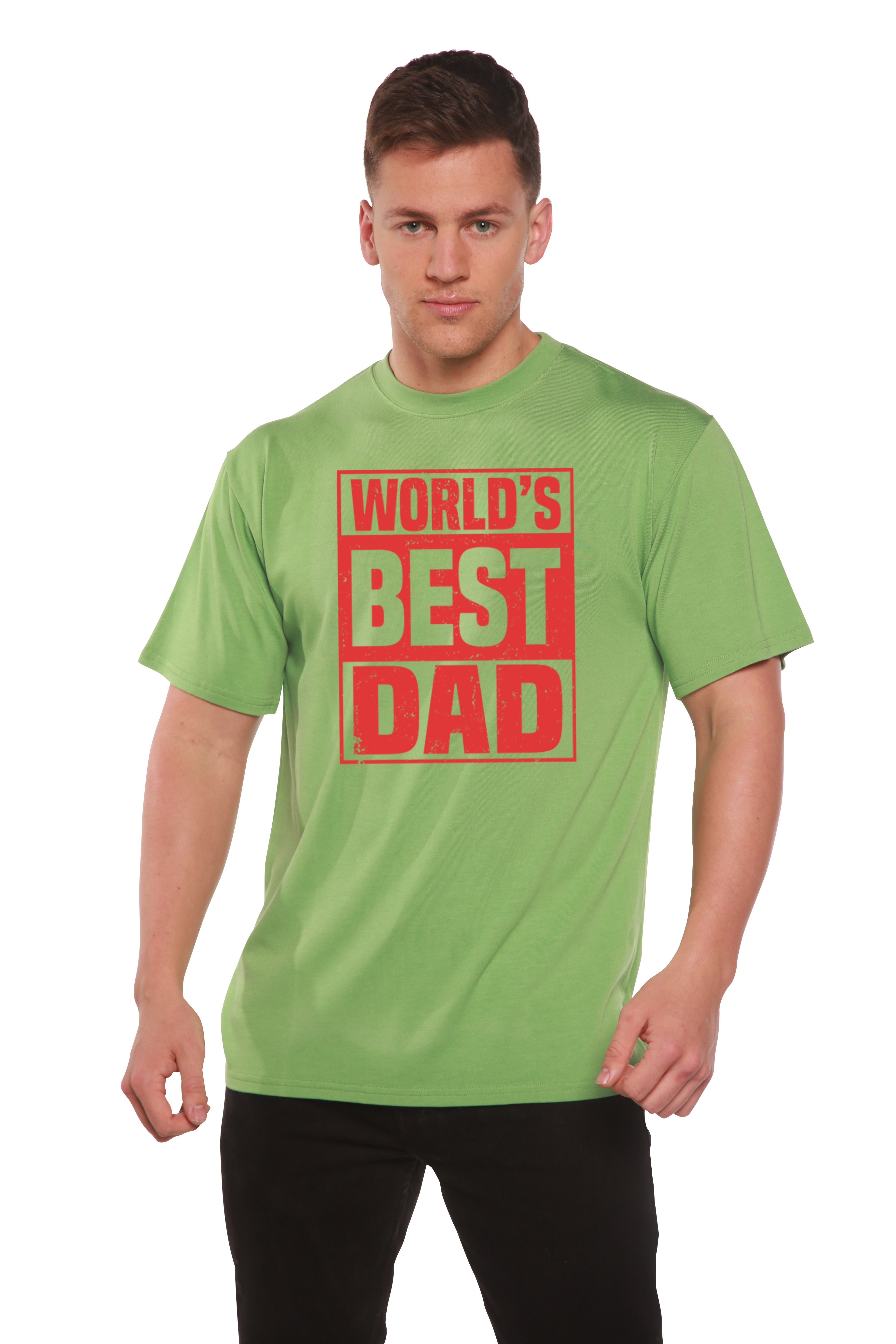 World's Best Dad Men's Bamboo Viscose/Organic Cotton Short Sleeve Graphic T-Shirt - The7Letter