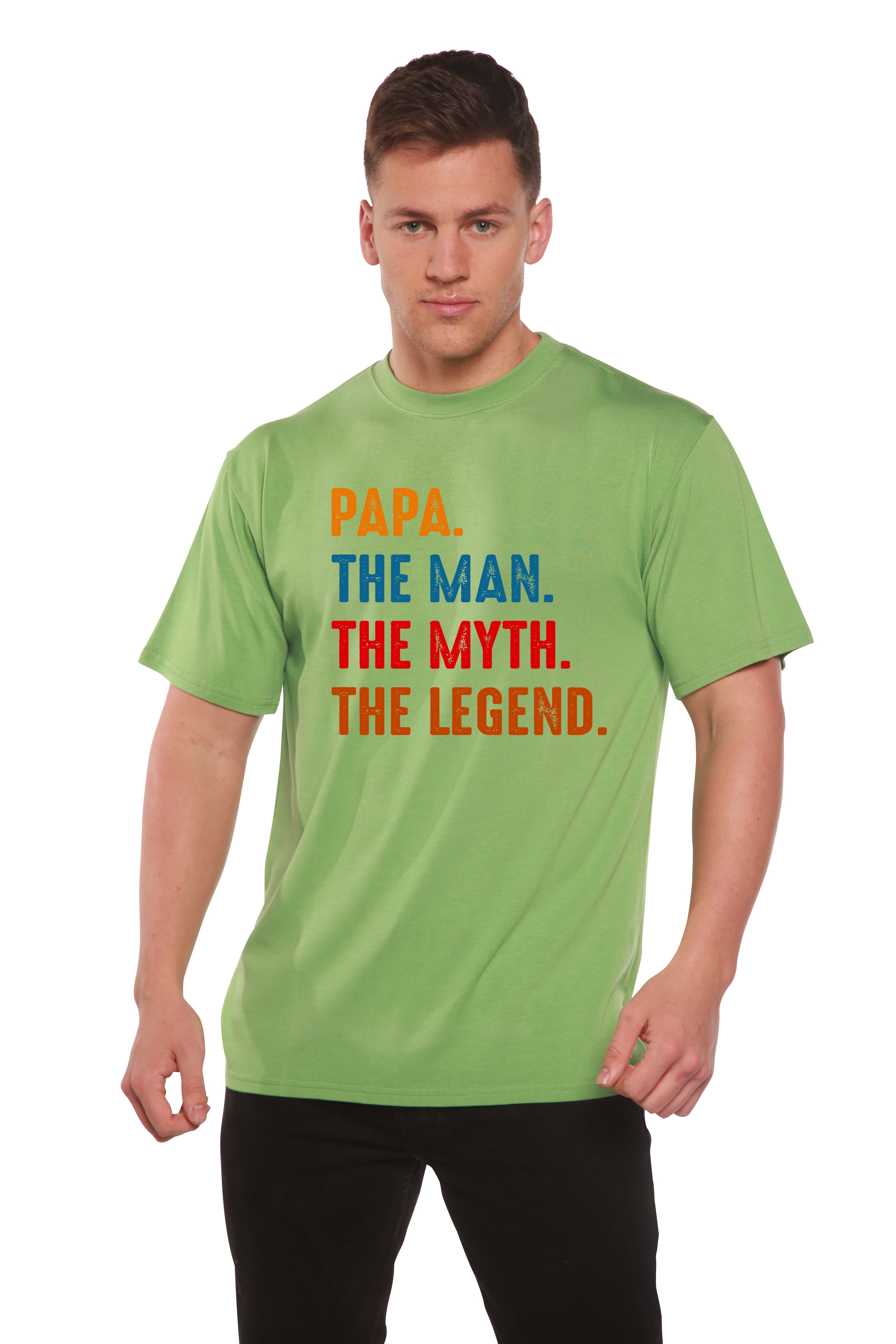 Papa, the Man, the Myth, the Legend Men's Bamboo Viscose/Organic Cotton Short Sleeve Graphic T-Shirt - The7Letter