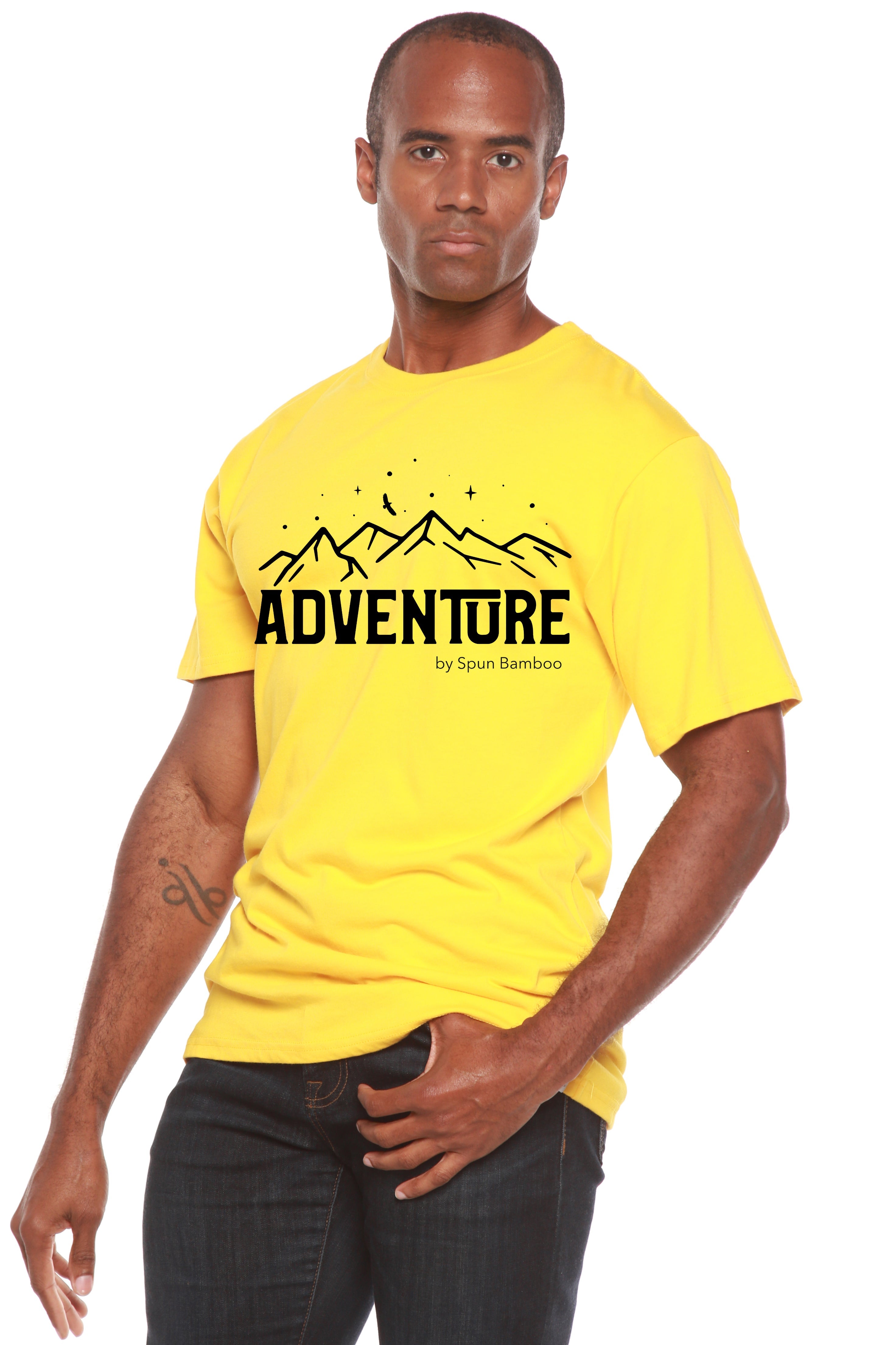 Adventure Printed Men's Bamboo Viscose/Organic Cotton Short Sleeve T-Shirt - The7Letter