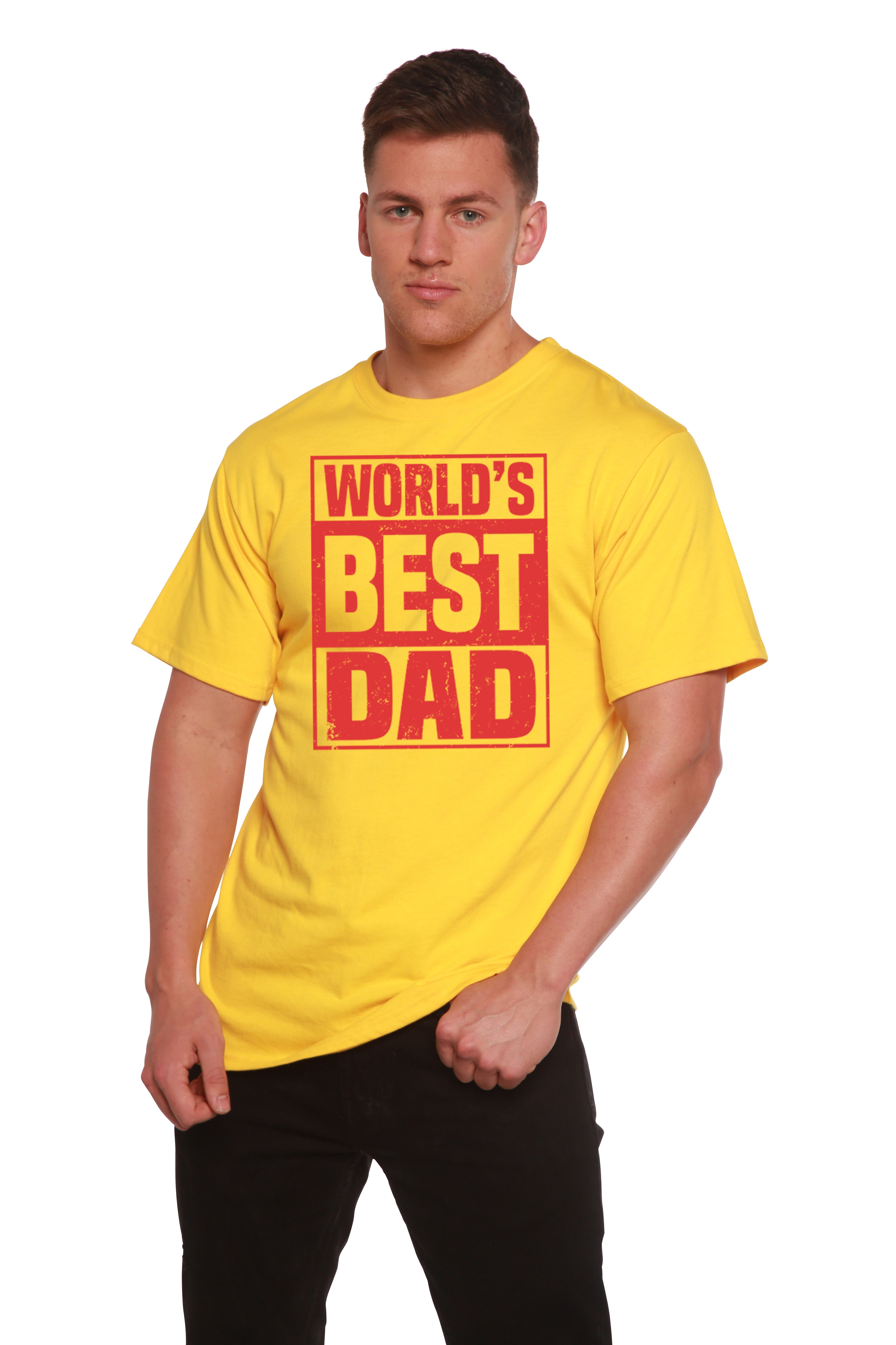 World's Best Dad Men's Bamboo Viscose/Organic Cotton Short Sleeve Graphic T-Shirt - The7Letter