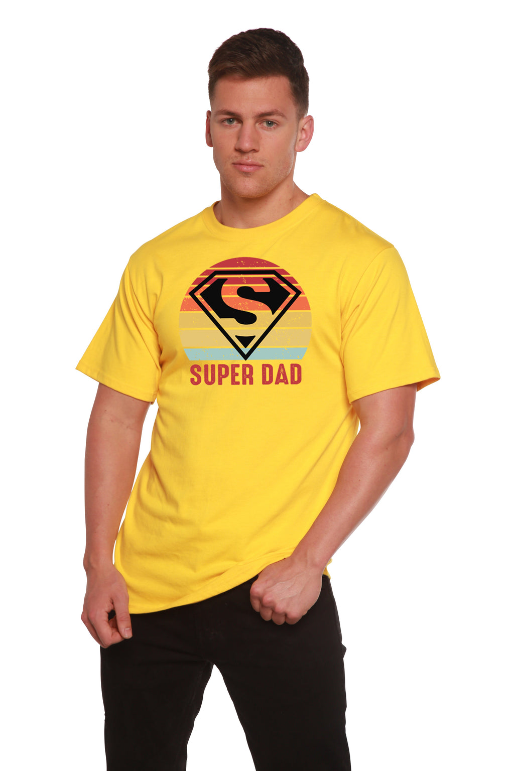 Super Dad Men's Bamboo Viscose/Organic Cotton Short Sleeve Graphic T-Shirt - The7Letter
