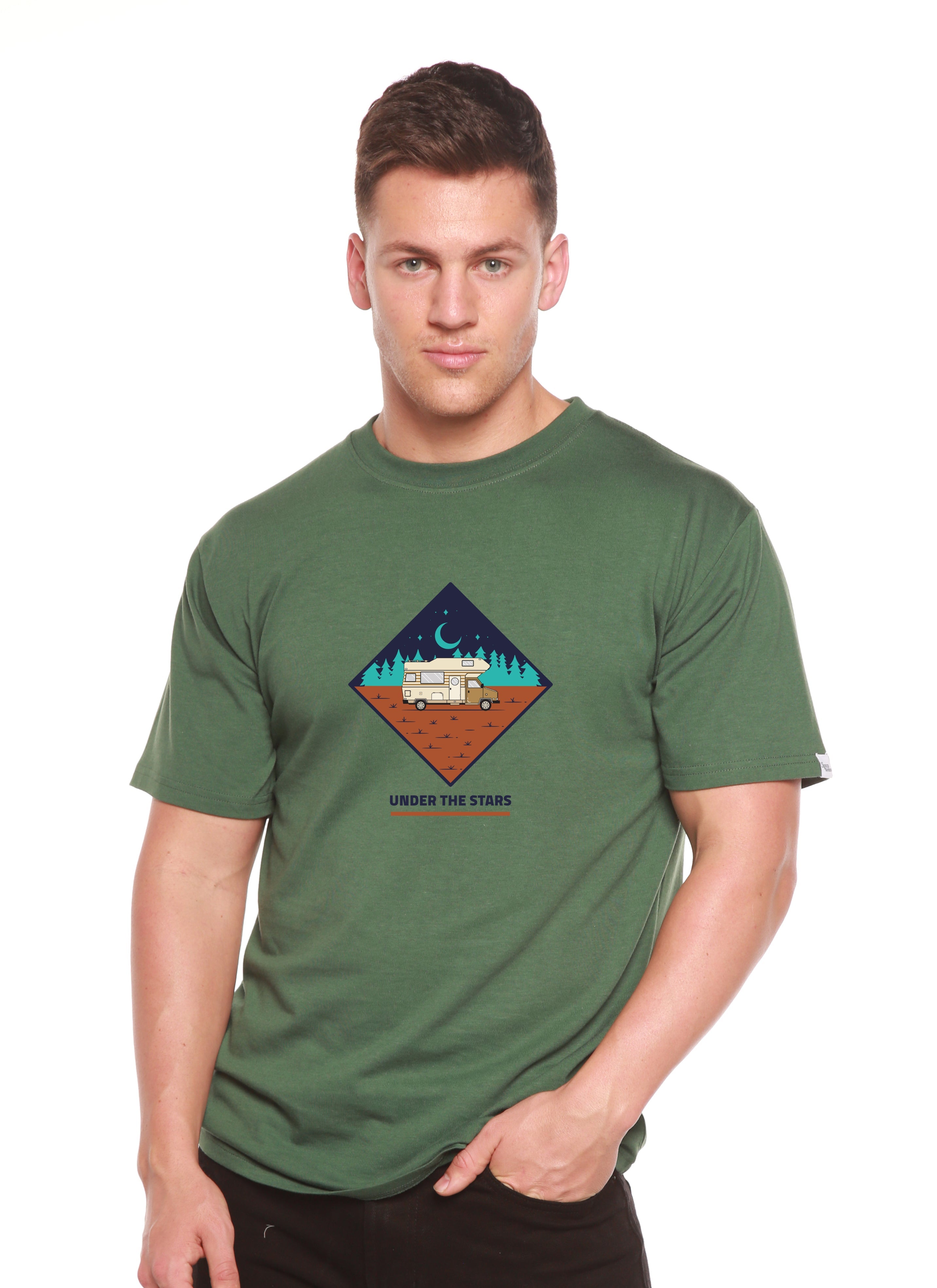 Under The Stars Men's Bamboo Short Sleeve Printed T-Shirt - The7Letter