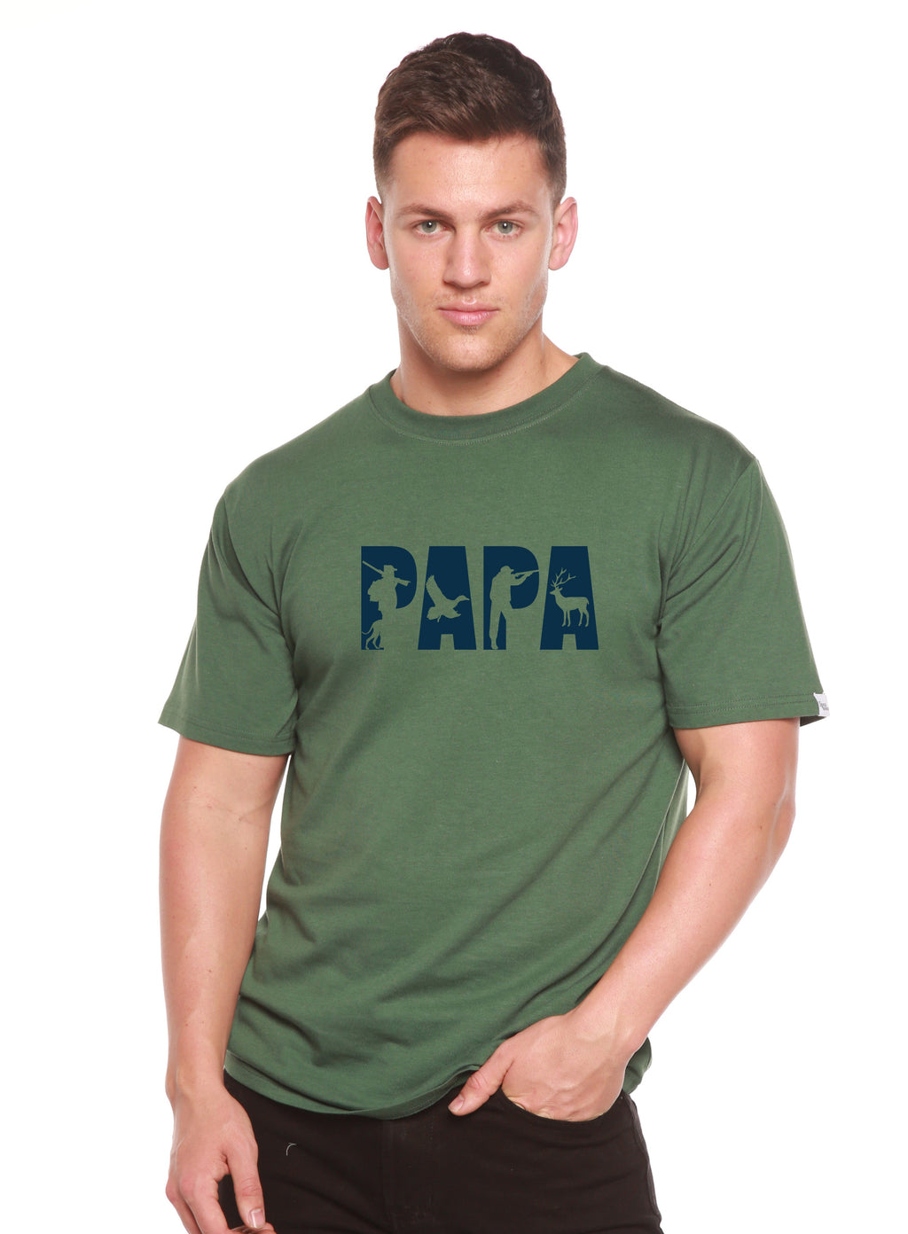 PAPA Men's Bamboo Viscose/Organic Cotton Short Sleeve Graphic T-Shirt - The7Letter