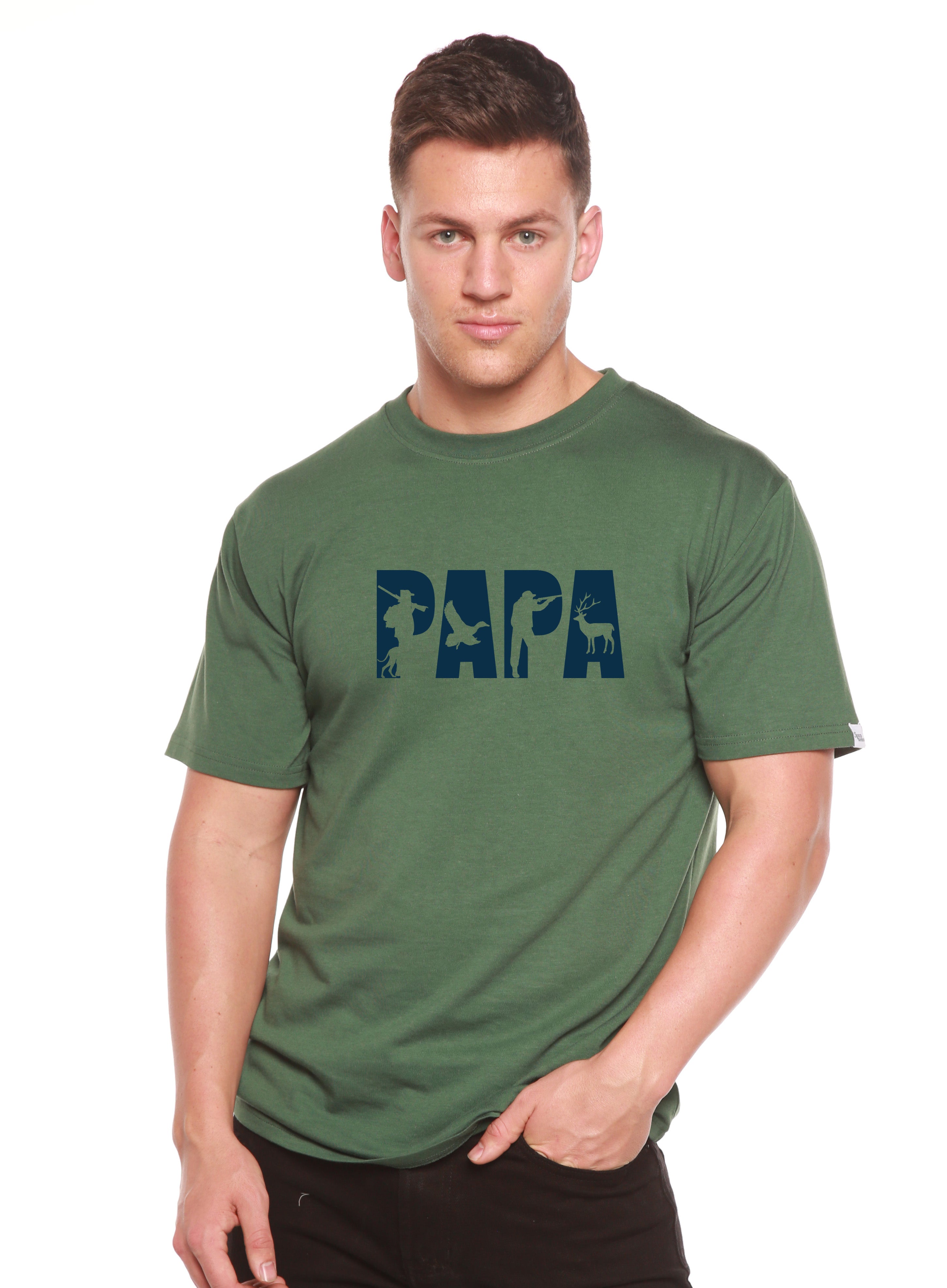PAPA Men's Bamboo Viscose/Organic Cotton Short Sleeve Graphic T-Shirt - The7Letter
