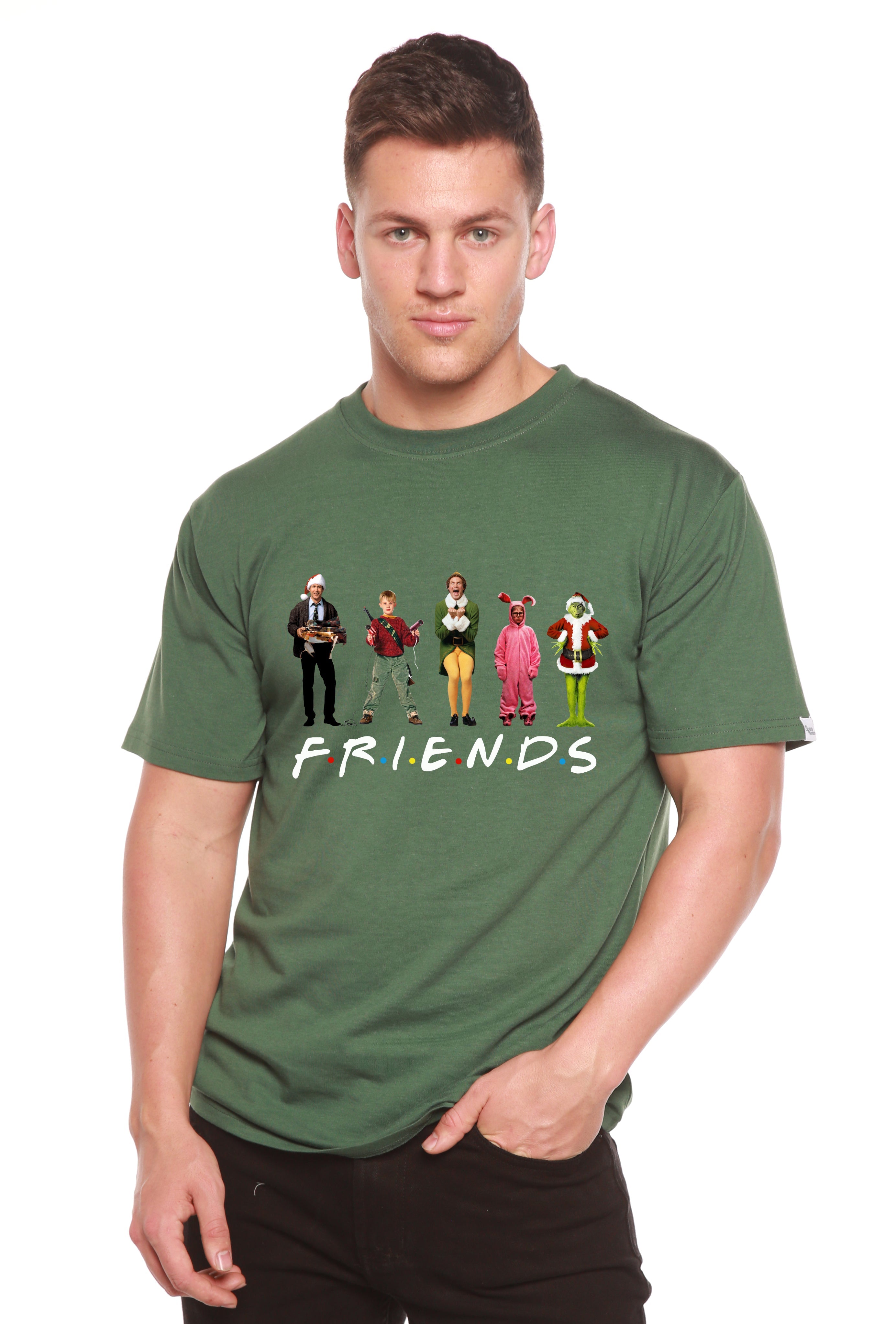 Funny Christmas Movies Printed Men's Bamboo T-Shirt - The7Letter