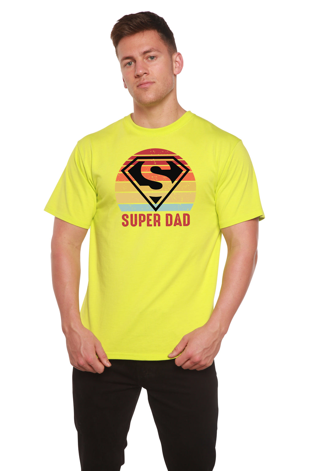 Super Dad Men's Bamboo Viscose/Organic Cotton Short Sleeve Graphic T-Shirt - The7Letter