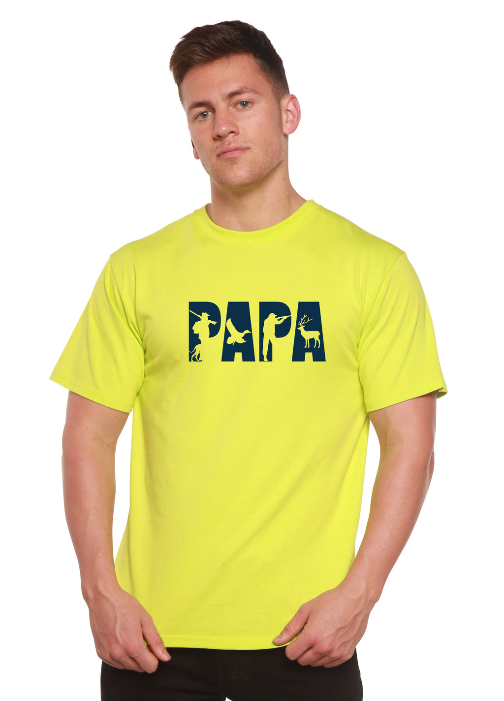 PAPA Men's Bamboo Viscose/Organic Cotton Short Sleeve Graphic T-Shirt - The7Letter