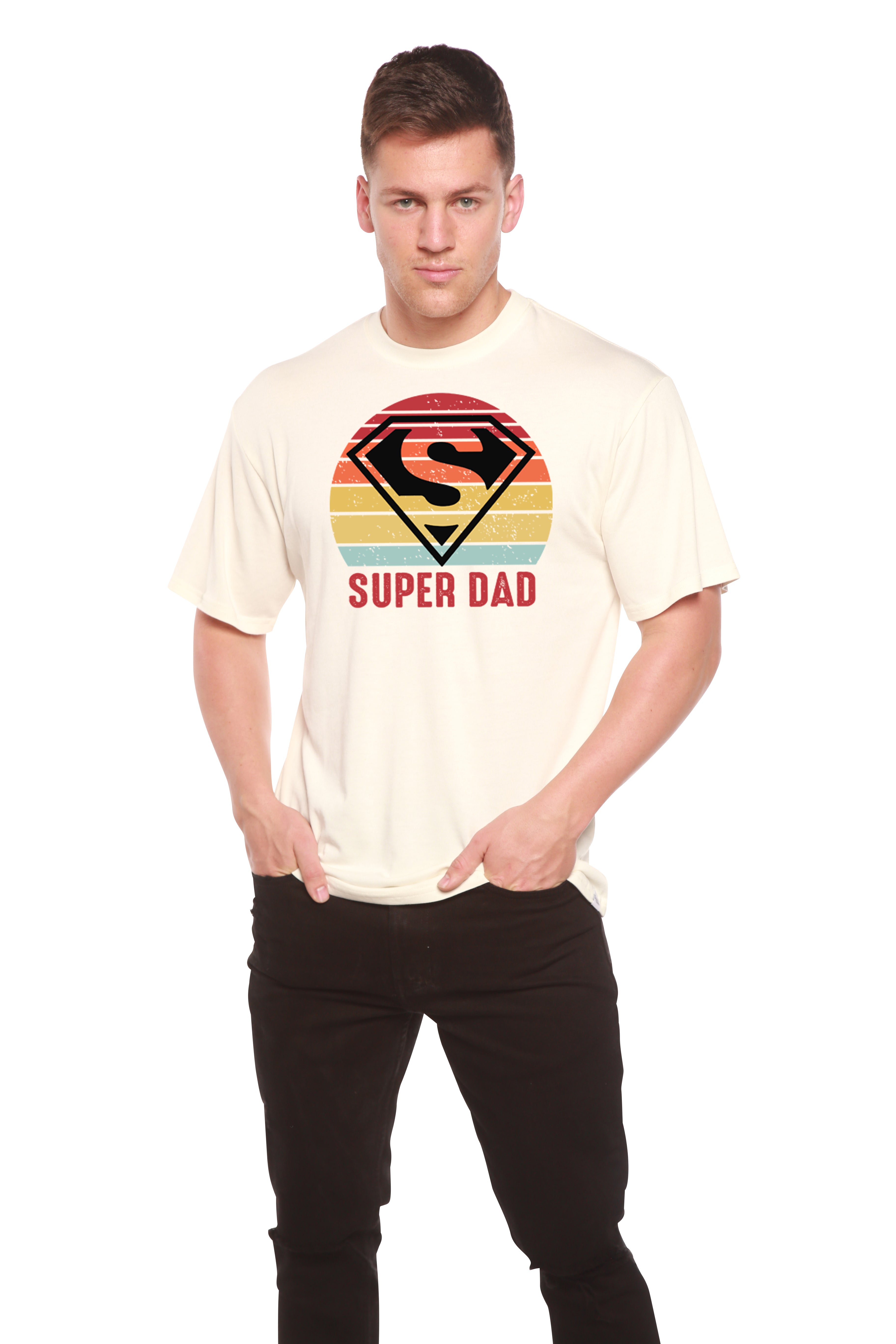 Super Dad Men's Bamboo Viscose/Organic Cotton Short Sleeve Graphic T-Shirt - The7Letter